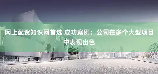 网上配资知识网首选 成功案例：公司在多个大型项目中表现出色