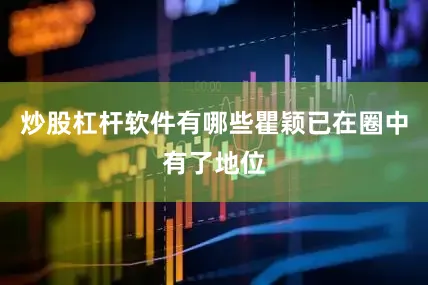 炒股杠杆软件有哪些瞿颖已在圈中有了地位